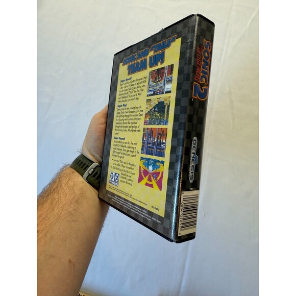 SEGA GENESIS SONIC THE HEDGEHOG 2 GAME WITH ORIGINAL BOX Vintage - Picture 3 of 4